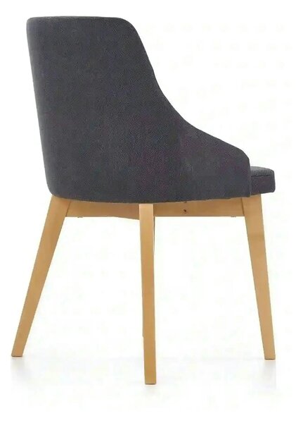 Scaun TOLEDO, gri inchis/stejar miere, stofa clasica, 55x51x82 cm