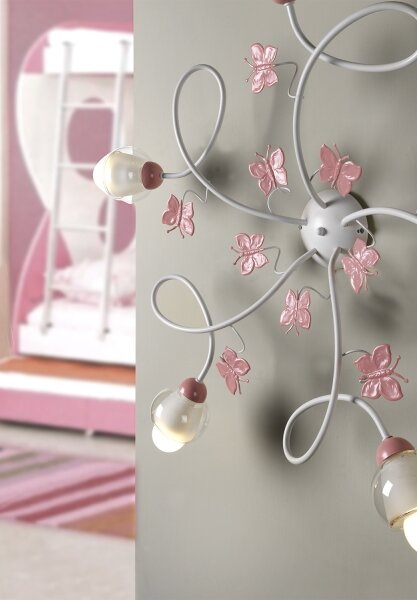 Lustră aplicată pentru copii BUTTERFLY 5xE14/6W/230V ONLI