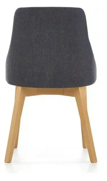 Scaun TOLEDO, gri inchis/stejar miere, stofa clasica, 55x51x82 cm