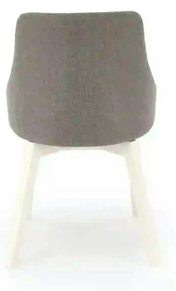 Scaun TOLEDO, gri/alb, stofa clasica/lemn de fag, 51x55x82 cm