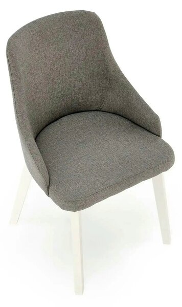 Scaun TOLEDO, gri/alb, stofa clasica/lemn de fag, 51x55x82 cm