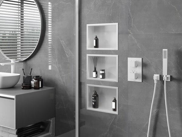 Mexen X-Wall-R, raft de perete cu guler 30 x 20 cm, alb, 1920302010