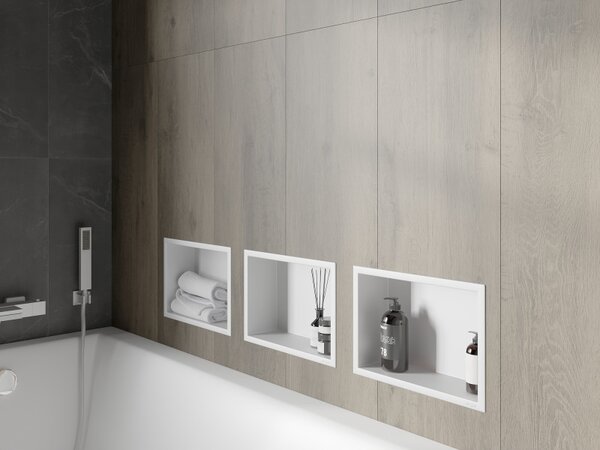 Mexen X-Wall-R, raft de perete cu guler 30 x 20 cm, alb, 1920302010