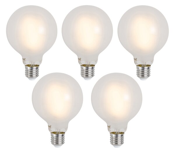 Set 5 becuri Becuri LED inteligente E27 reglabile G95 mat 7W 806lm 2700-6500K