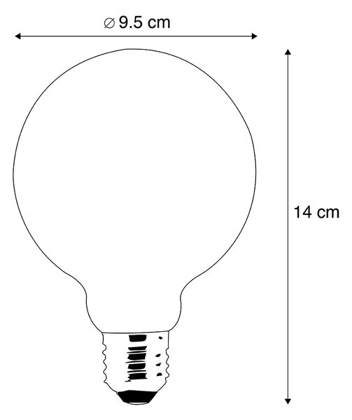 Set de 5 becuri LED inteligente E27 G95 4.5W 470lm 2700-6500K