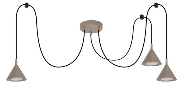 BRILAGI - LED Lampă suspendată pe cablu CONE TRIPLE SPIDER 3xGX53/15W/230V bej