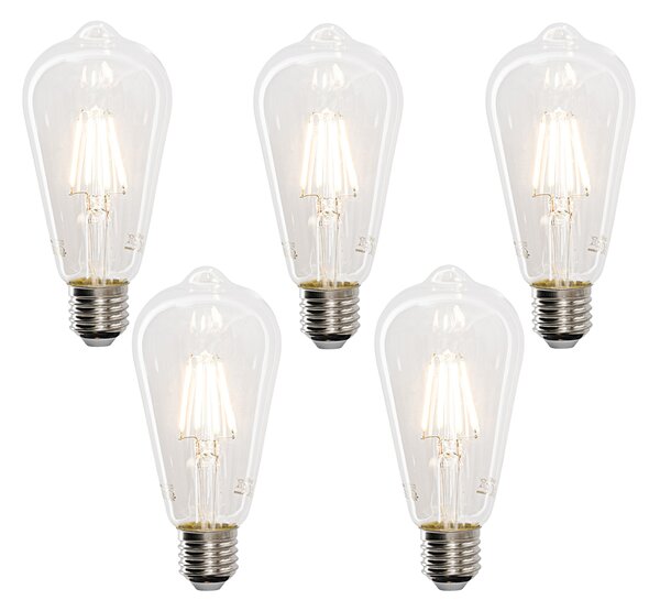 Set de 5 becuri LED inteligente E27 ST64 4.5W 470 lm 1800-4000K