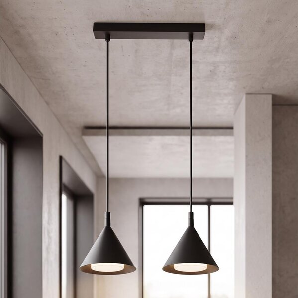 BRILAGI - LED Lustră suspendată pe cablu CONE DOUBLE 2xGX53/15W/230V neagră