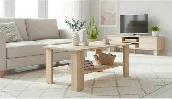 Masuta cafea Nepo Plus, stejar sonoma, PAL, 115X56X46 cm