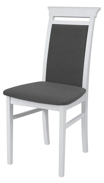 Scaun IDENTO, gri/alb, stofa/lemn, 44x57x95 cm