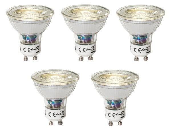 Set de 5 becuri LED GU10 reglabile 3W 200 lm 4000K