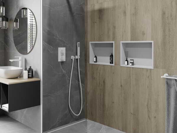 Mexen X-Wall-R, raft de perete cu guler 45 x 30 cm, alb, 1920453010