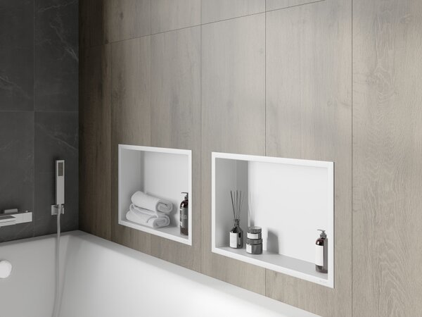 Mexen X-Wall-R, raft de perete cu guler 45 x 30 cm, alb, 1920453010