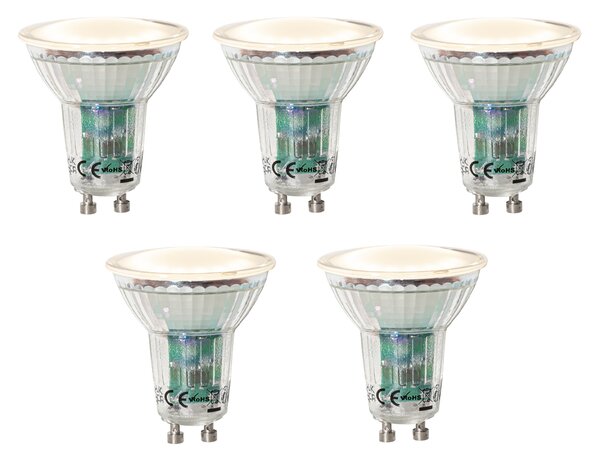 Set de 5 becuri LED GU10 cu senzor crepuscular 3W 200 lm 2700K