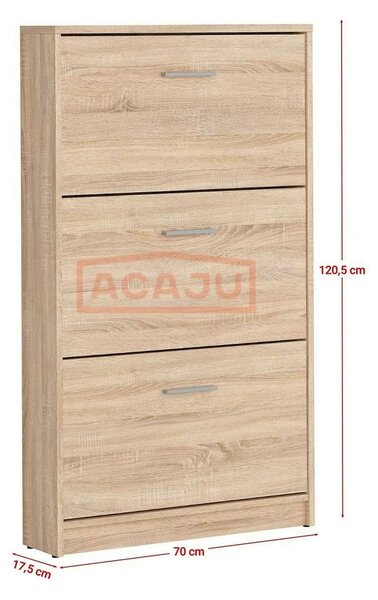 Pantofar NEPO PLUS, stejar sonoma, PAL laminat, 70x18x121 cm