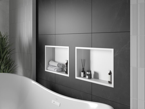 Mexen X-Wall-R, raft de perete cu guler 45 x 30 cm, alb, 1920453010