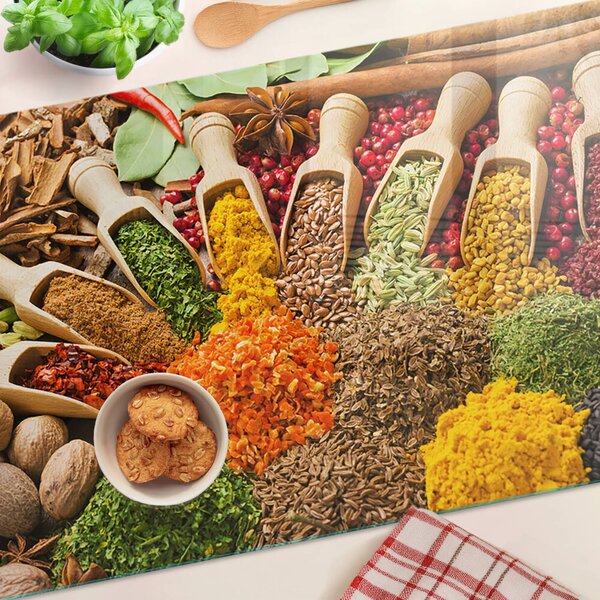 Tocător sticlă Condimente și ierburi aromatice