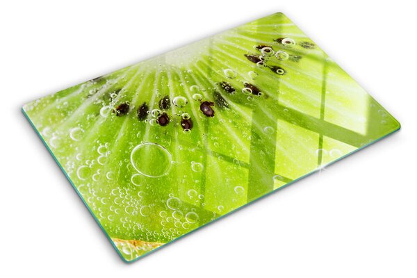 Tocător din sticlă Kiwi cu picături de apă