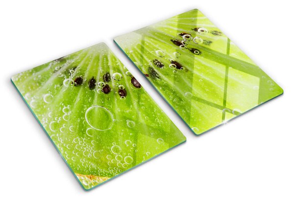 Tocător din sticlă Kiwi cu picături de apă