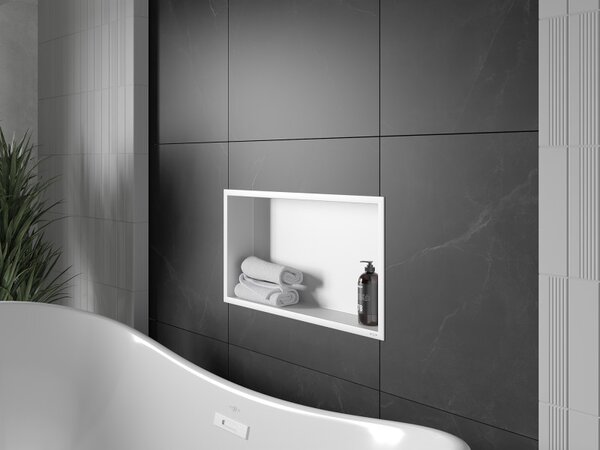 Mexen X-Wall-R, raft de perete cu guler 60 x 30 cm, alb, 1920603010
