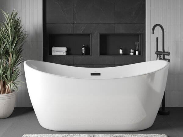 Mexen X-Wall-R, raft de perete cu guler 60 x 30 cm, negru mat, 1970603010