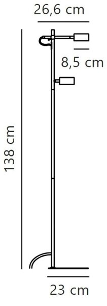 Lampadar LED dimabil Nordlux CLYDE 2xLED/4W/230V