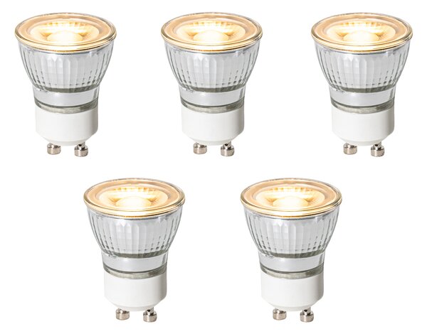 Set de 5 becuri LED GU10 reglabile în 3 trepte 35mm 4W 220 lm 2700K