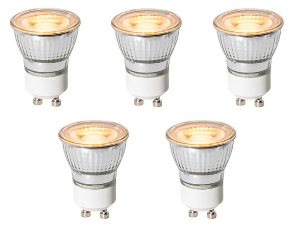 Set de 5 becuri LED GU10 dimabile 35mm 4W 200 lm 2200K