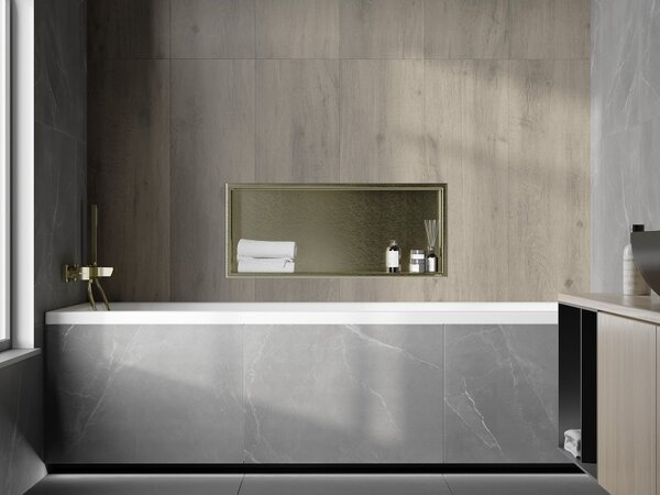Mexen X-Wall-R, raft de perete cu guler 75 x 30 cm, auriu lucios 1950753010