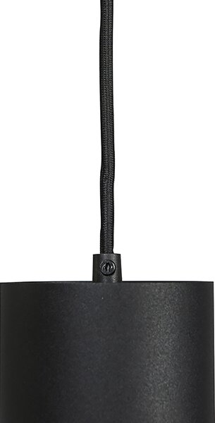Lampă suspendată de designer neagră, inclusiv adaptor pentru șină monofazată - Slimline Tubo