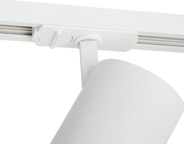 Spot modern alb pentru sistem de iluminat pe șină monofazat, inclusiv LED - Iconic Mark