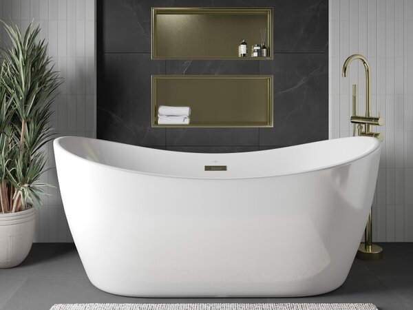 Mexen X-Wall-R, raft de perete cu guler 75 x 30 cm, auriu lucios 1950753010