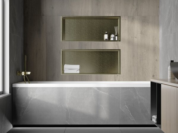 Mexen X-Wall-R, raft de perete cu guler 75 x 30 cm, auriu lucios 1950753010