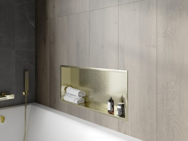 Mexen X-Wall-R, raft de perete cu guler 75 x 30 cm, auriu lucios 1950753010