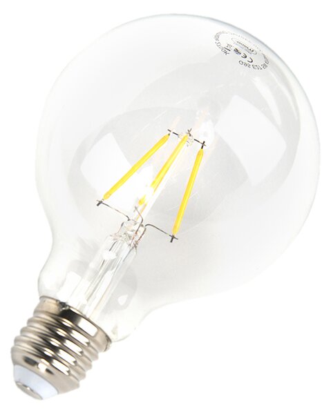 Set de 3 becuri LED cu dimmer E27 G95 5W 470lm 2700K