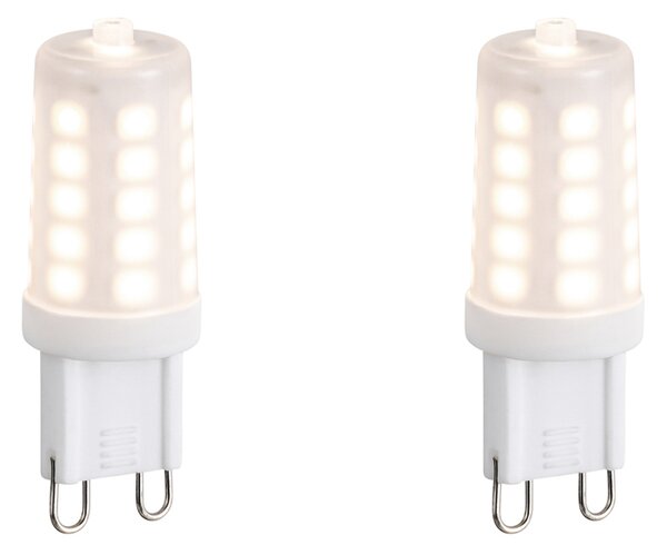 Set de 2 becuri LED G9 reglabile cu intensitatea luminii Opal 3W 250lm 3000K