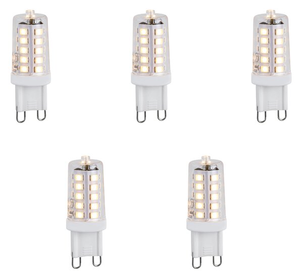 Set de 5 becuri LED G9 reglabile 1.2W 100lm 2700K