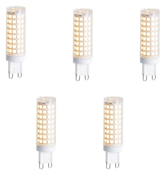 Set de 5 becuri LED G9 reglabile 5,5W 500 lm 2700K