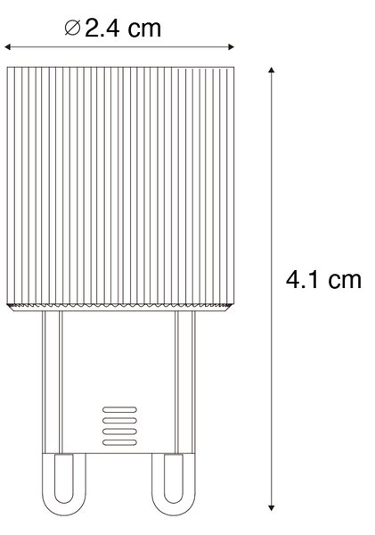 Set de 2 becuri LED G9 24mm reglabile 3W 300lm 2700K