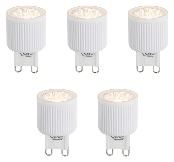 Set de 5 becuri LED G9 24mm 3W 300lm 2700K