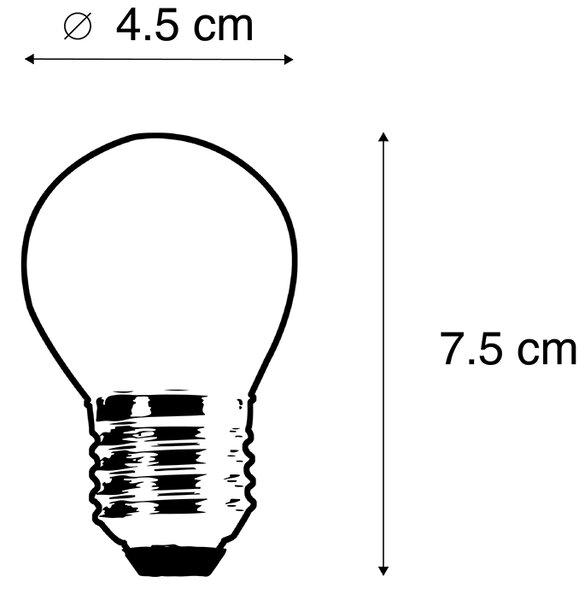 Set de 5 becuri LED cu filament cu dimmer E27 3W 250lm 2700K
