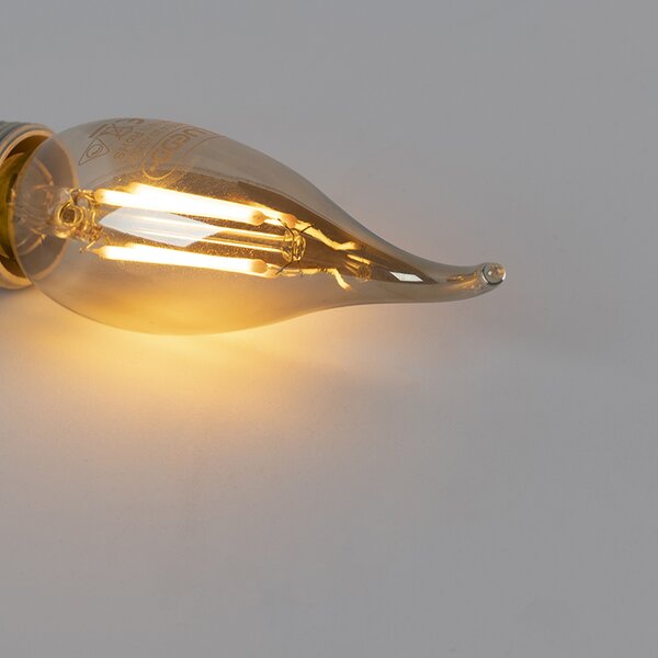 Set de 5 becuri cu filament LED tip lumânare E14 reglabile 240V 3W 250lm