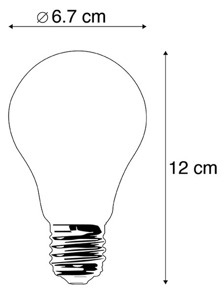 Set de 5 becuri LED E27 A67 Opal 8W 900lm 2700K
