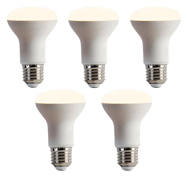 Set de 5 becuri LED E27 reglabile R63 6.2W 520lm 2700K