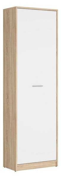 Dulap NEPO PLUS, alb/stejar sonoma, PAL, cu o usa, 60x34x197 cm