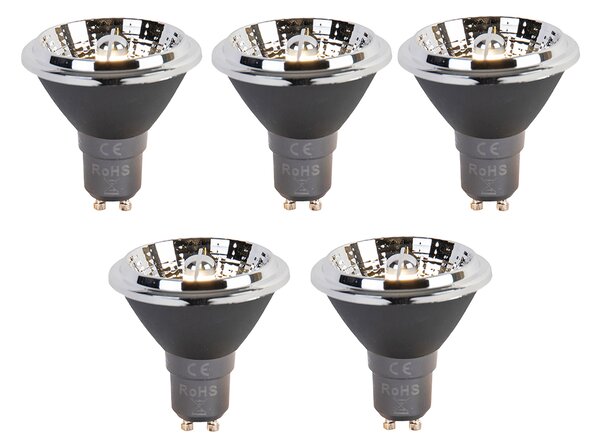 Set de 5 becuri LED GU10 cu 3 trepte de reglare a intensității luminii de la cald la neutru AR70 6W 320lm 2000-3000K