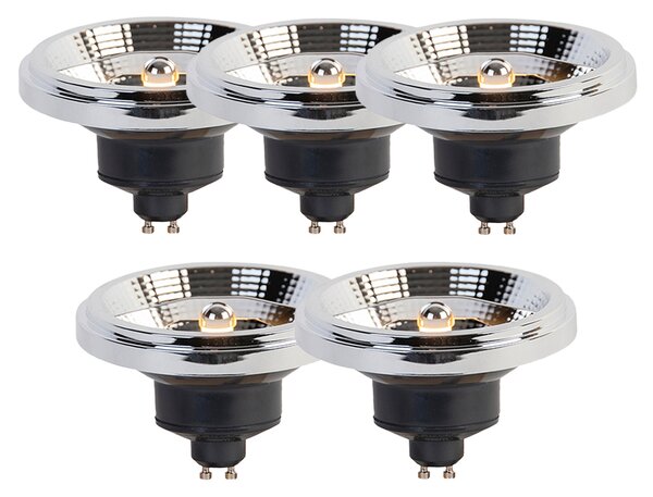 Set de 5 becuri LED GU10 cu 3 trepte de reglare a intensității luminii de la cald la rece AR111 11W 620lm 2000-3000K