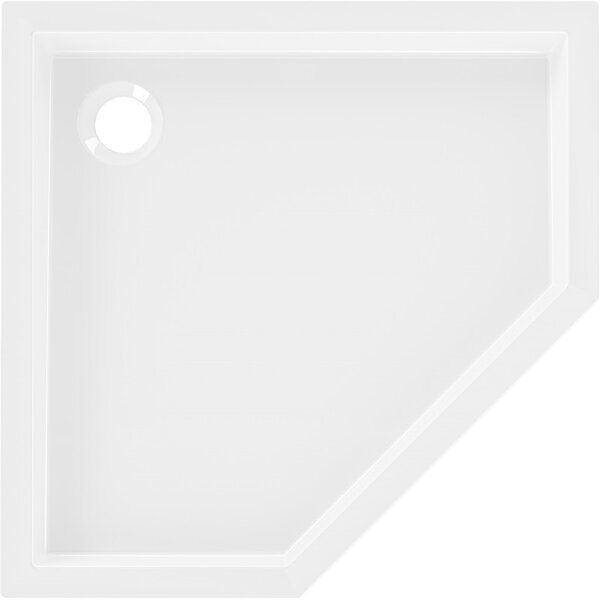 Cădiță de duș pentagonală Mexen Flow+ 80 x 80 cm, alb lucios, 46P108080H