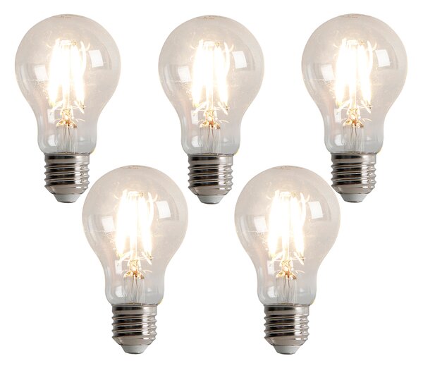 Set de 5 becuri LED E27 reglabile în 3 trepte A60 5W 500lm 2700K