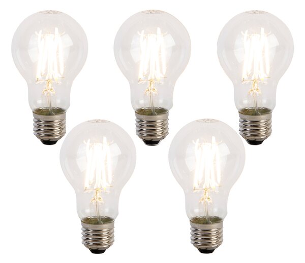 Set de 5 becuri LED E27 reglabile în 3 trepte A60 5W 700 lm 2700K